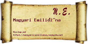 Magyari Emiliána névjegykártya